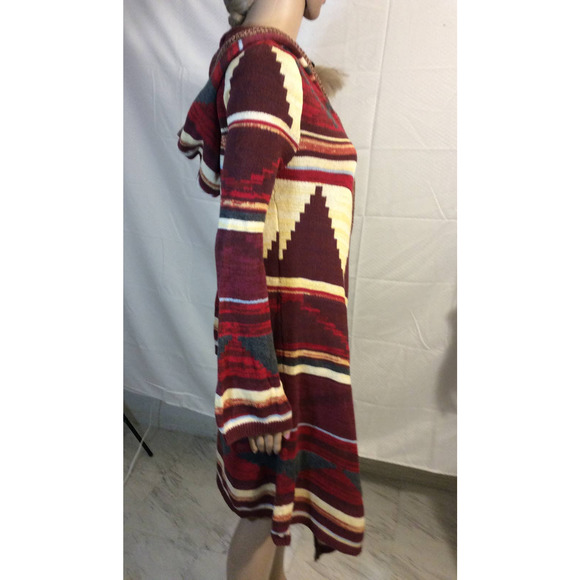 Elan Southwestern Hooded Long Sweater  Women size small - Picture 4 of 6
